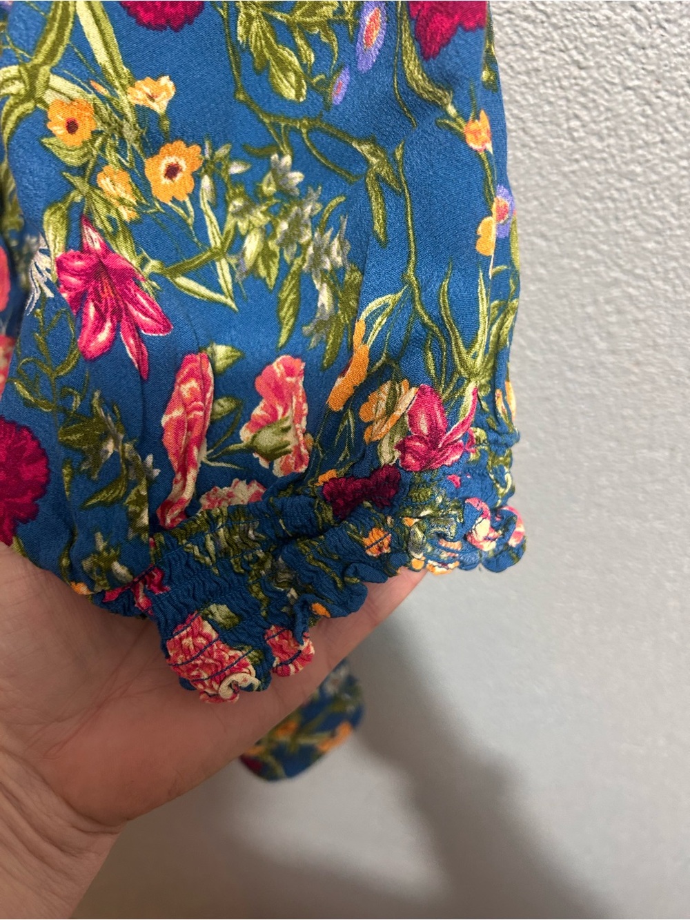 Terra & Sky Floral smocked peasant top size 3x - Picture 3 of 8